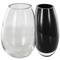 Black & Clear Abstract 2 Opening Recycled Glass Vase
